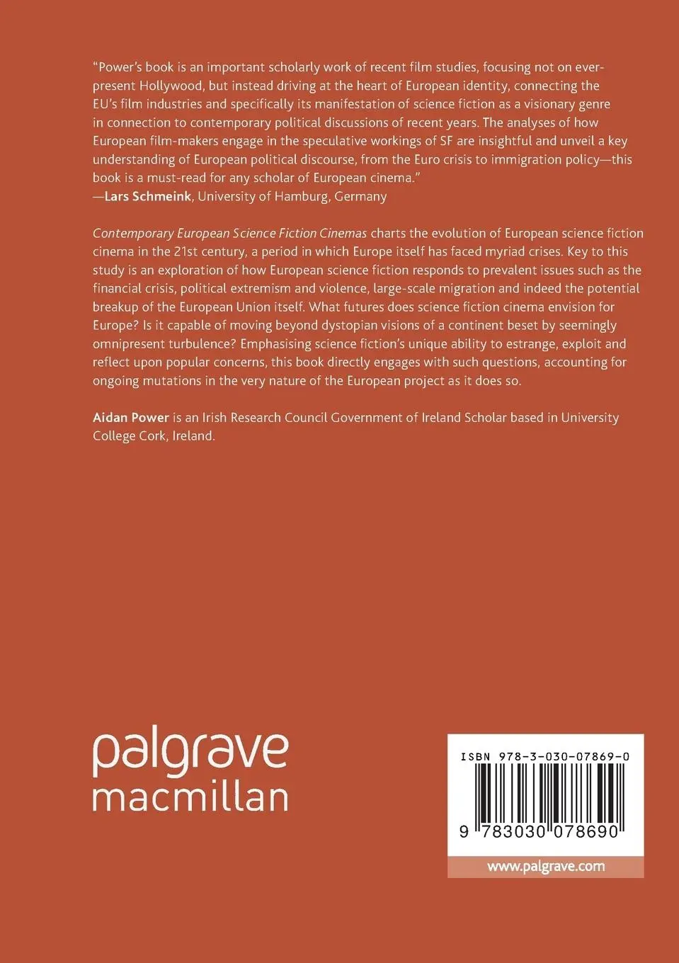 Rückseite: 9783030078690 | Contemporary European Science Fiction Cinemas | Aidan Power | Buch