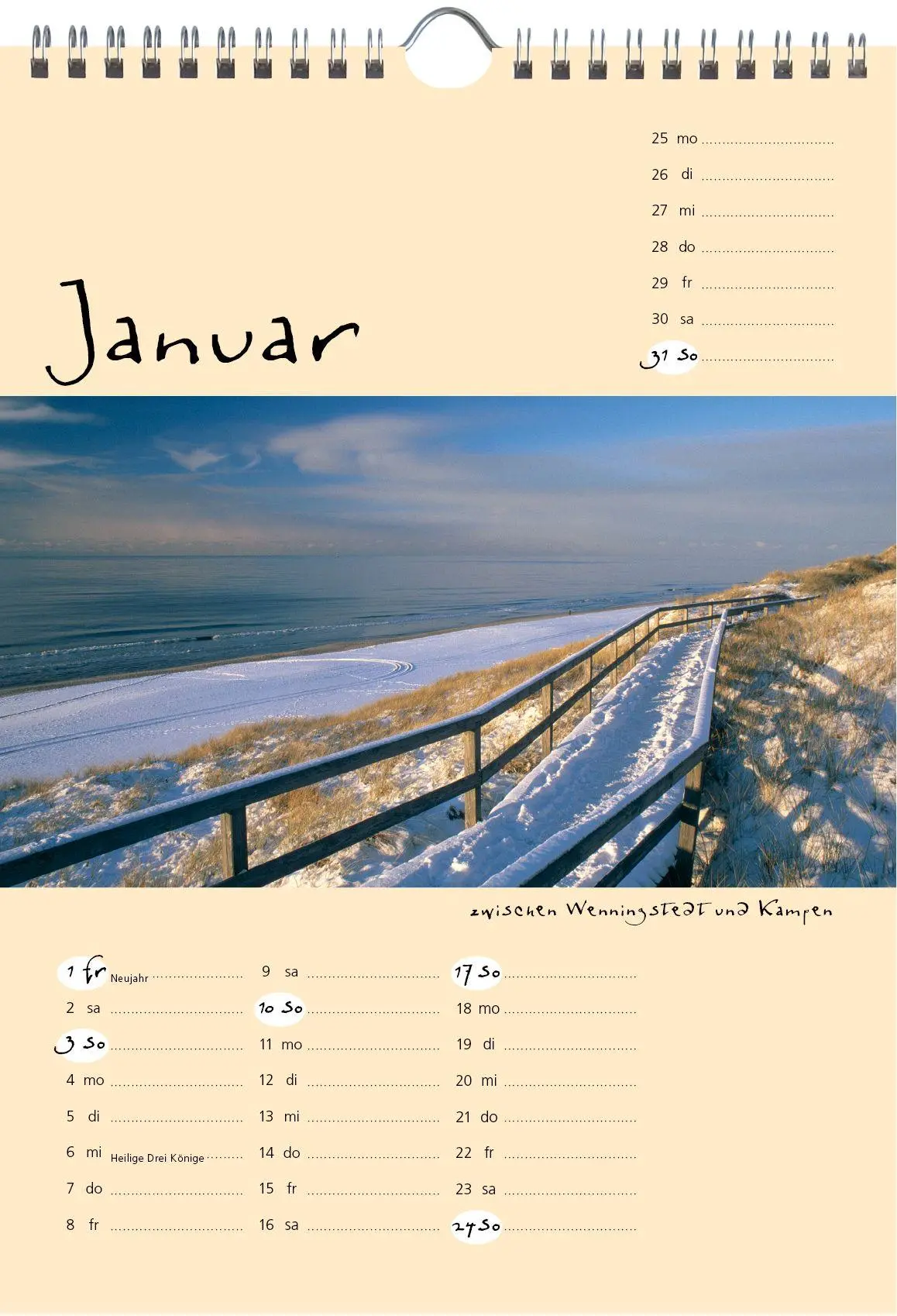 Bild: 9783944498690 | Sylt-die Insel 2027 A4 Kalender | Gernot Westendorf | Kalender | 2027