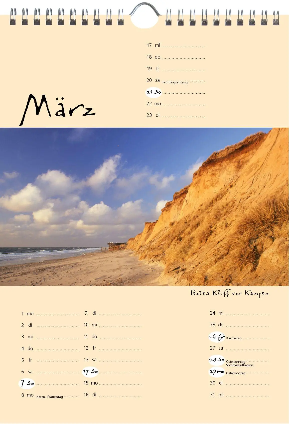 Bild: 9783944498690 | Sylt-die Insel 2027 A4 Kalender | Gernot Westendorf | Kalender | 2027