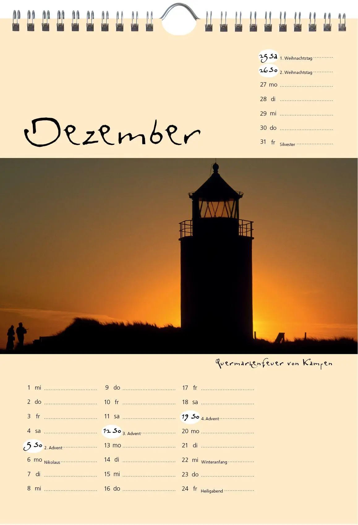 Bild: 9783944498690 | Sylt-die Insel 2027 A4 Kalender | Gernot Westendorf | Kalender | 2027