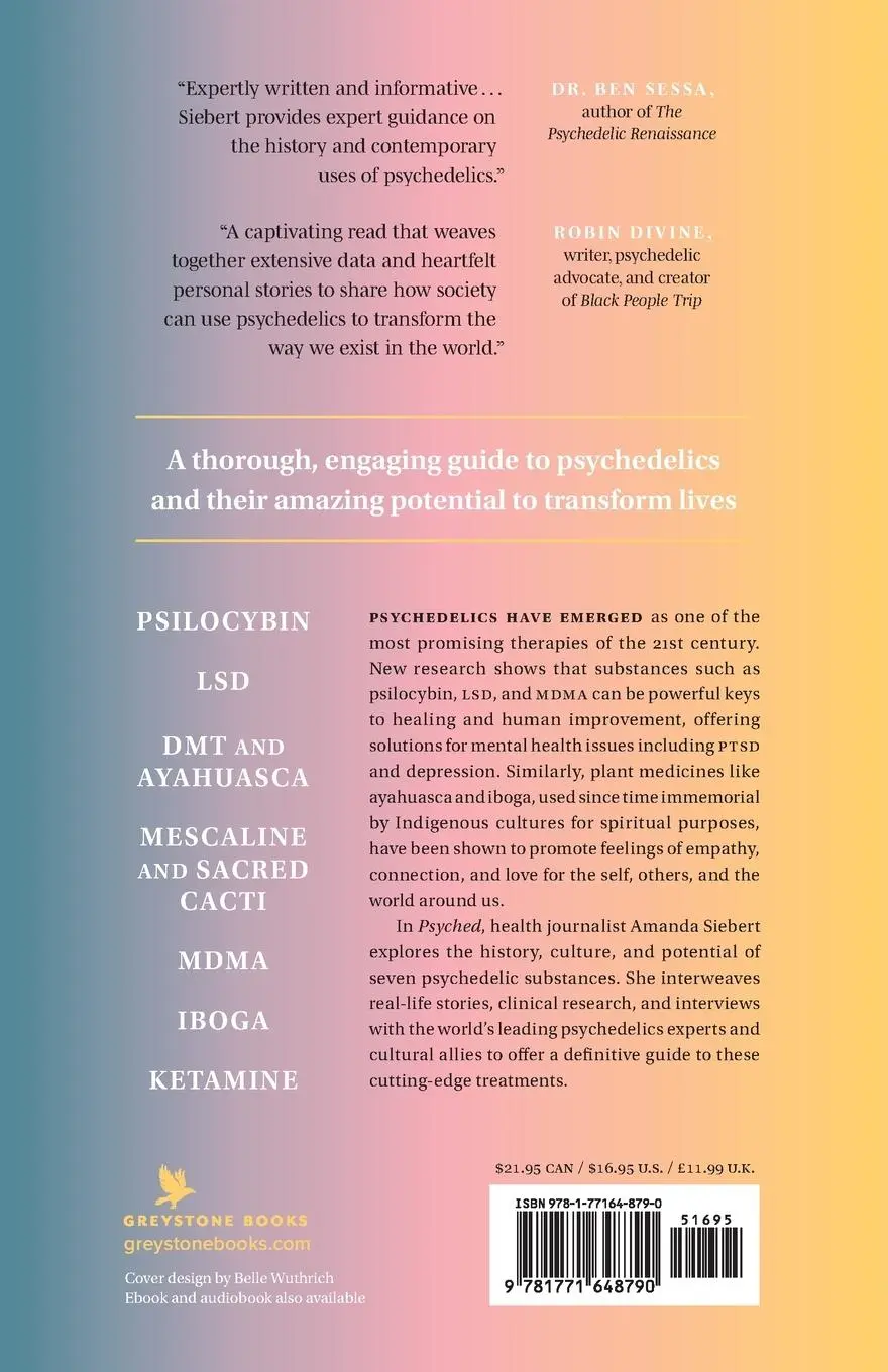 Rückseite: 9781771648790 | Psyched | Seven Cutting-Edge Psychedelics Changing the World | Siebert