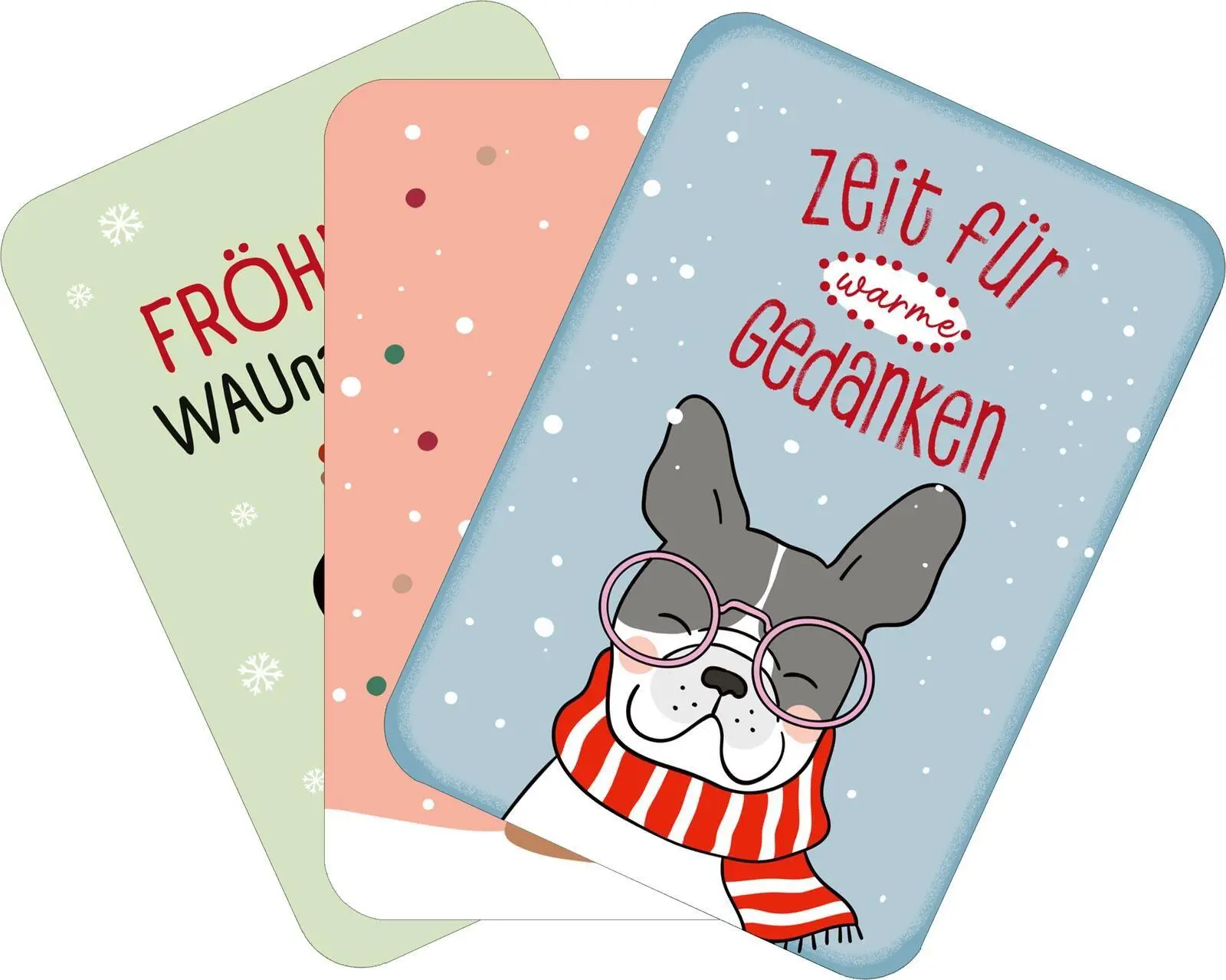 Bild: 9783845868790 | Fröhliche Waunachten | 24 Gute-Laune-Kärtchen für die Adventszeit