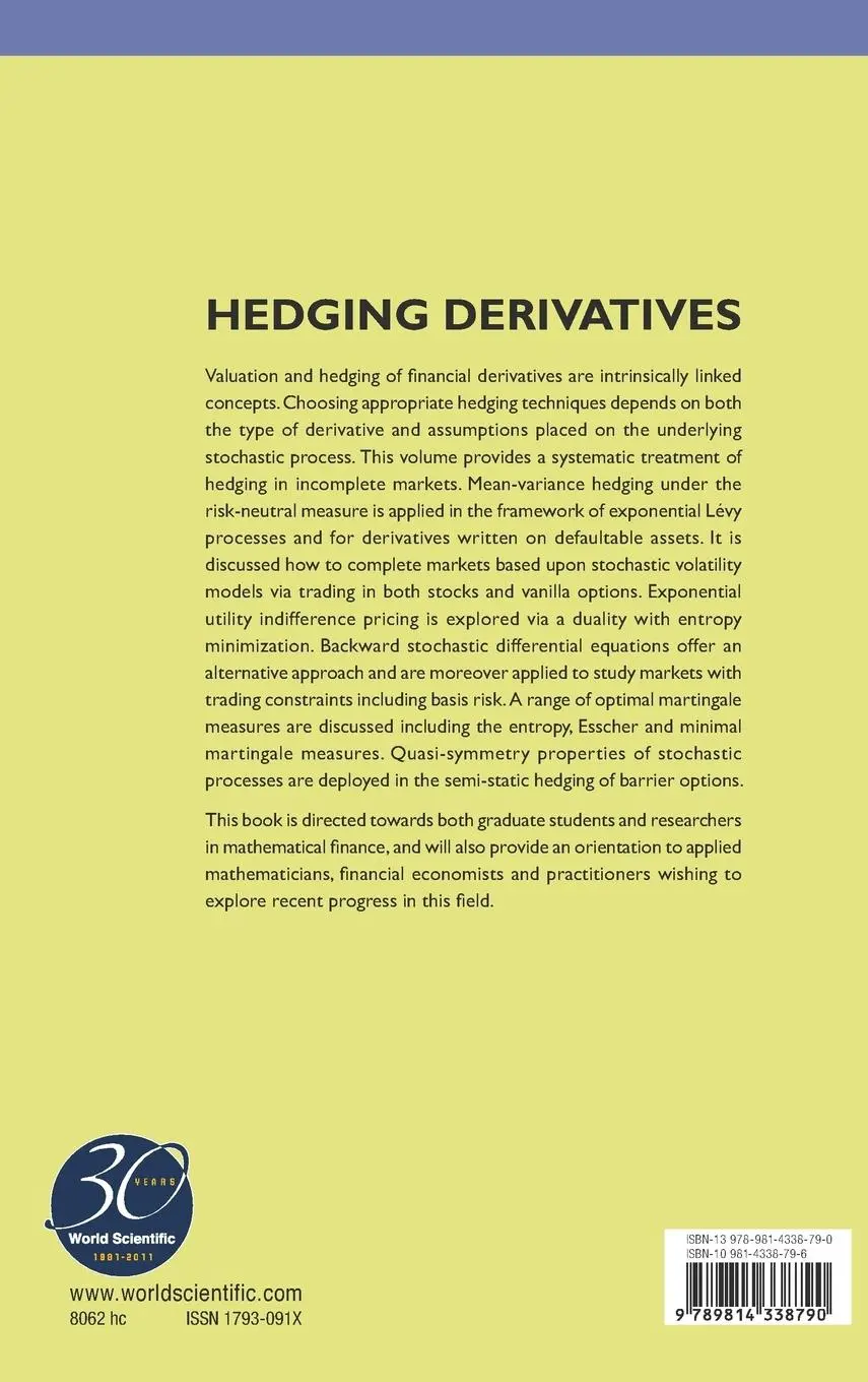 Rückseite: 9789814338790 | HEDGING DERIVATIVES | Thorsten Rheinlander &amp; Jenny Sexton | Buch