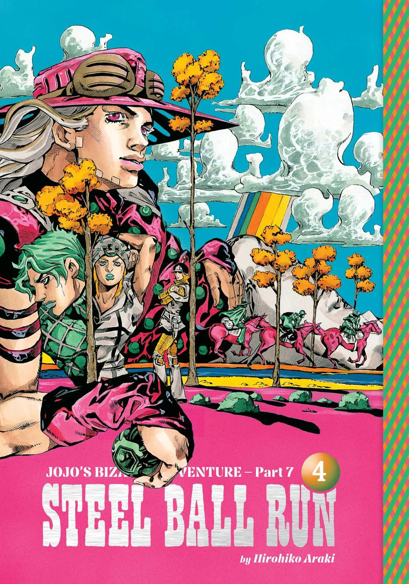 Cover: 9781974758890 | Jojo's Bizarre Adventure: Part 7--Steel Ball Run, Vol. 4 | Araki
