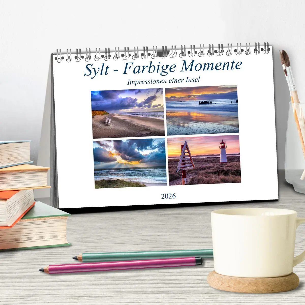 Bild: 9783457918890 | Sylt - Farbige Momente (Tischkalender 2026 DIN A5 quer), CALVENDO...