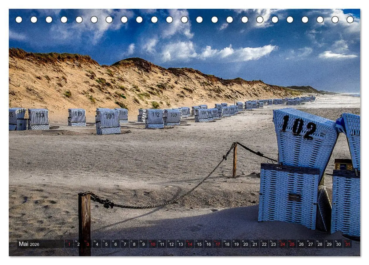 Bild: 9783457918890 | Sylt - Farbige Momente (Tischkalender 2026 DIN A5 quer), CALVENDO...