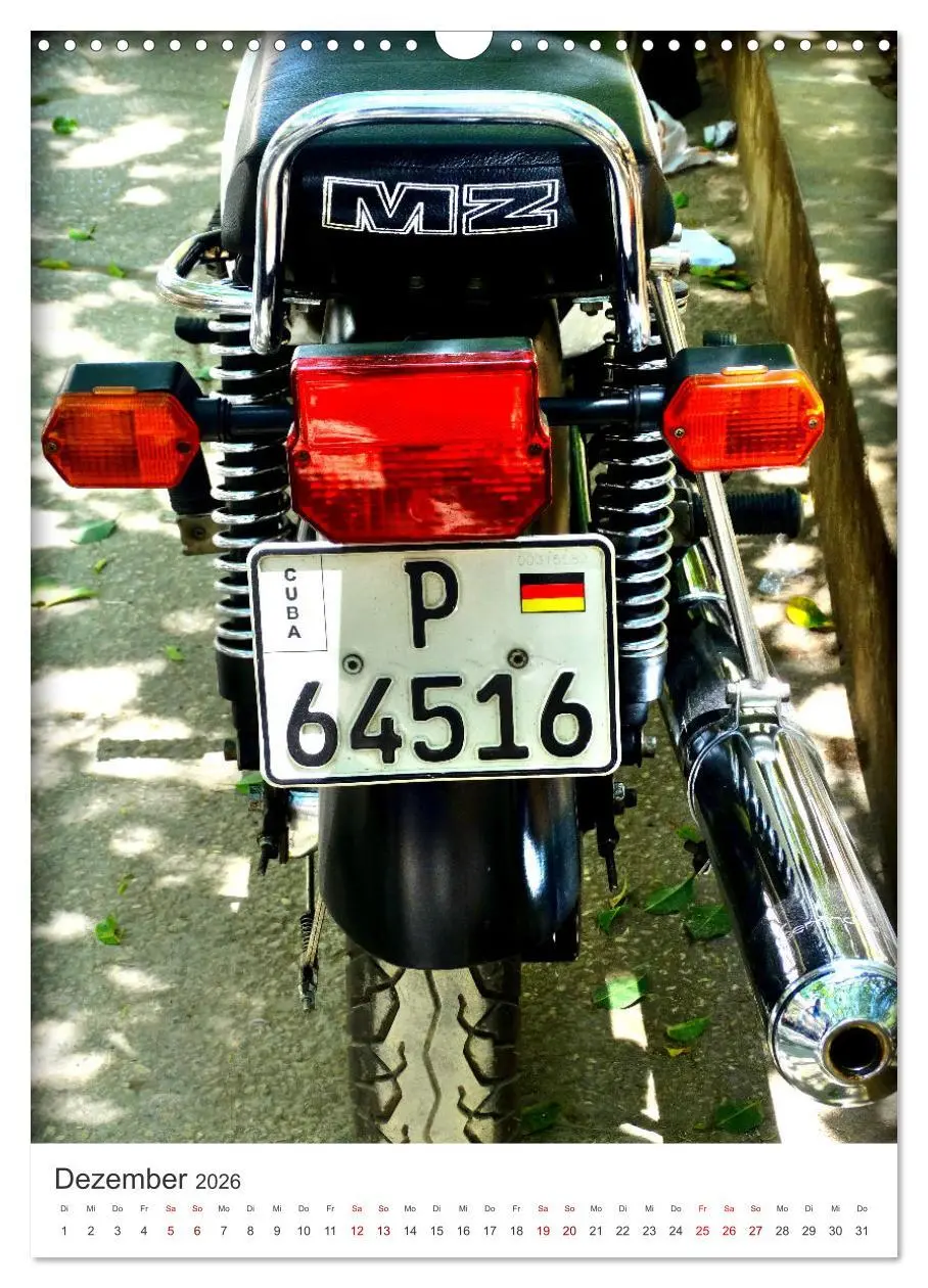 Bild: 9783516248890 | MZ Motorräder - Ein Stück DDR in Kuba (Wandkalender 2026 DIN A3...