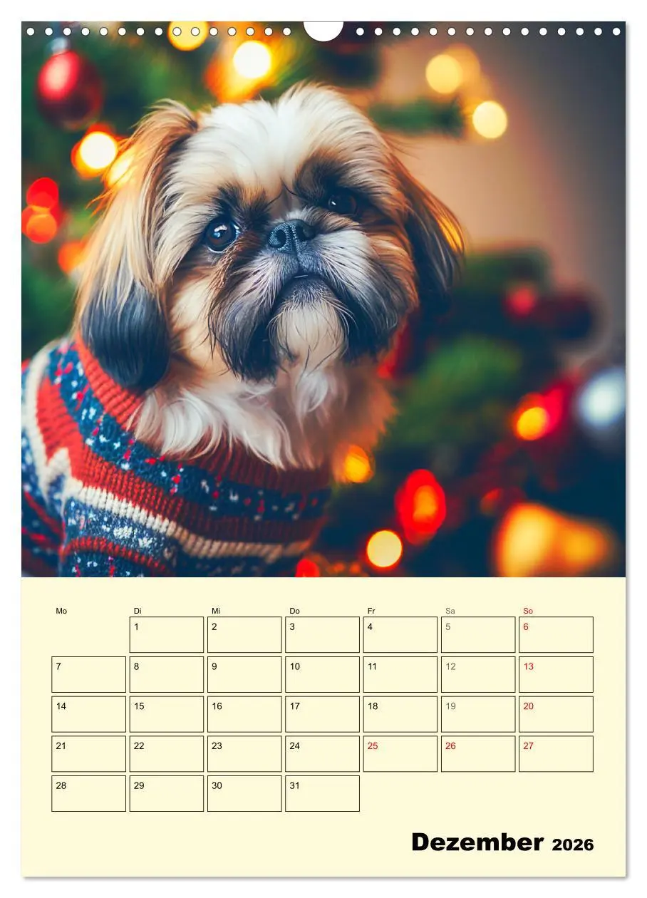Bild: 9783516318890 | Shih Tzu Alarm. Glückliche Wuschelköpfe (Wandkalender 2026 DIN A3...
