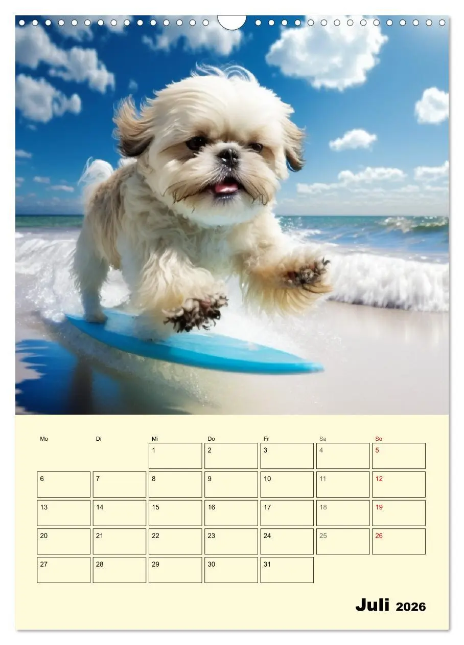 Bild: 9783516318890 | Shih Tzu Alarm. Glückliche Wuschelköpfe (Wandkalender 2026 DIN A3...