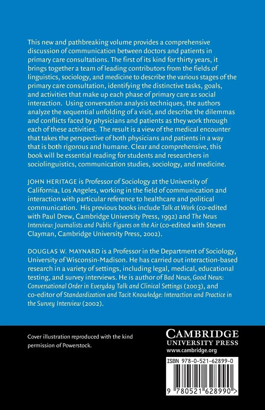 Rückseite: 9780521628990 | Communication in Medical Care | John Heritage (u. a.) | Taschenbuch