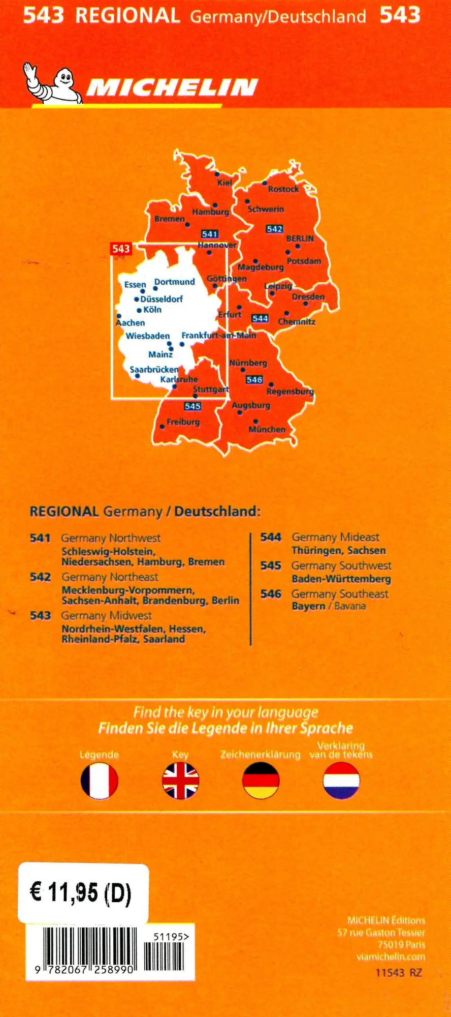 Bild: 9782067258990 | Michelin Nordrhein-Westfalen, Hessen, Rheinland-Pfalz, Saarland | 1 S.