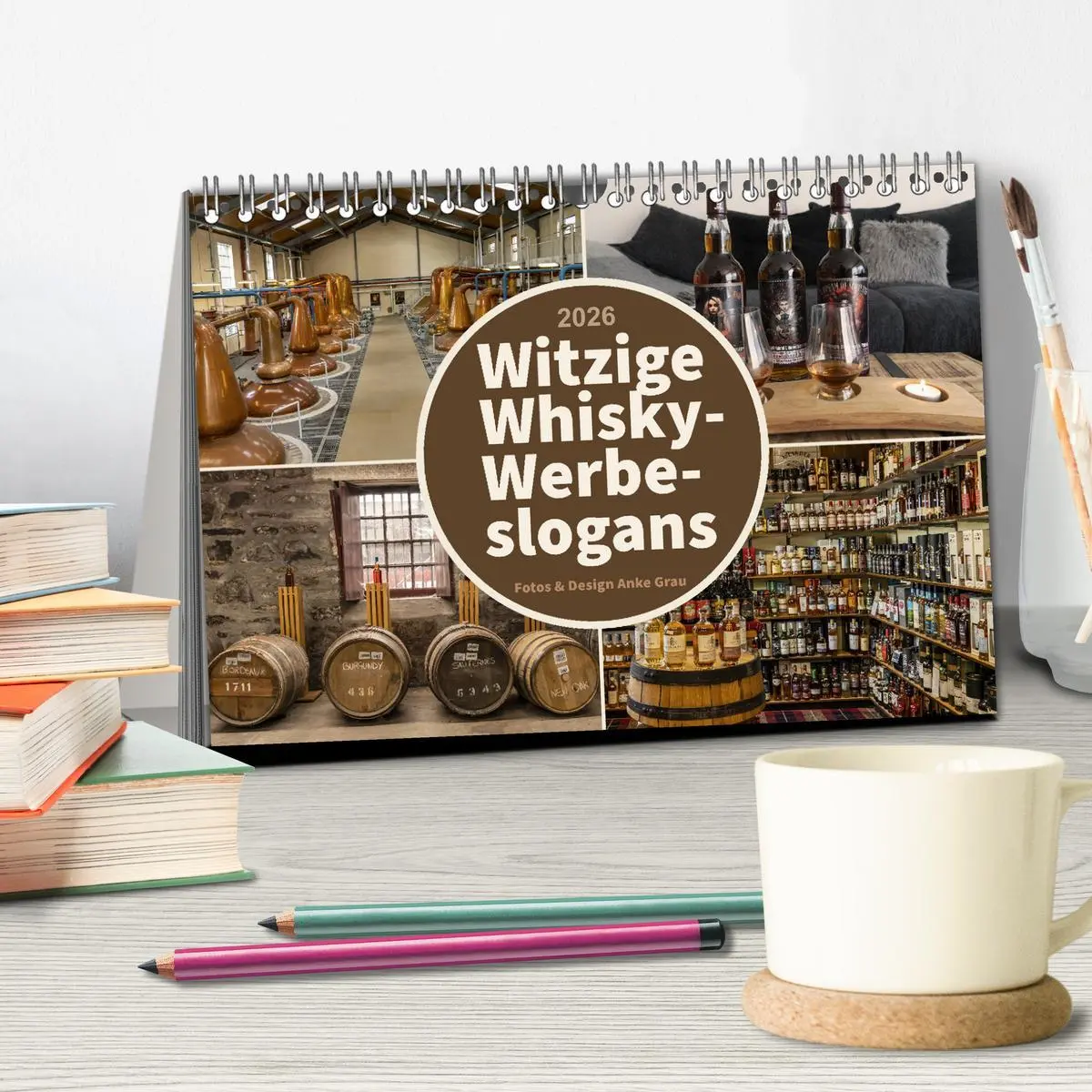 Bild: 9783457388990 | Witzige Whisky-Werbeslogans (Tischkalender 2026 DIN A5 quer),...