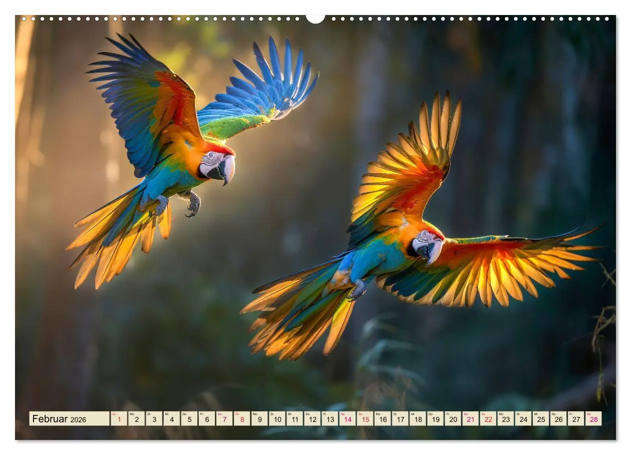 Bild: 9783457528990 | Papageien - Ara (Wandkalender 2026 DIN A2 quer), CALVENDO...