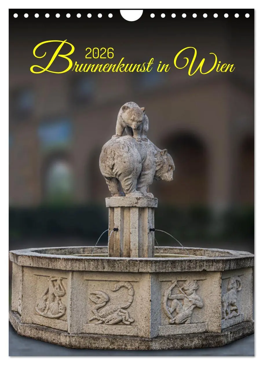 Cover: 9783516308990 | Brunnenkunst in Wien (Wandkalender 2026 DIN A4 hoch), CALVENDO...