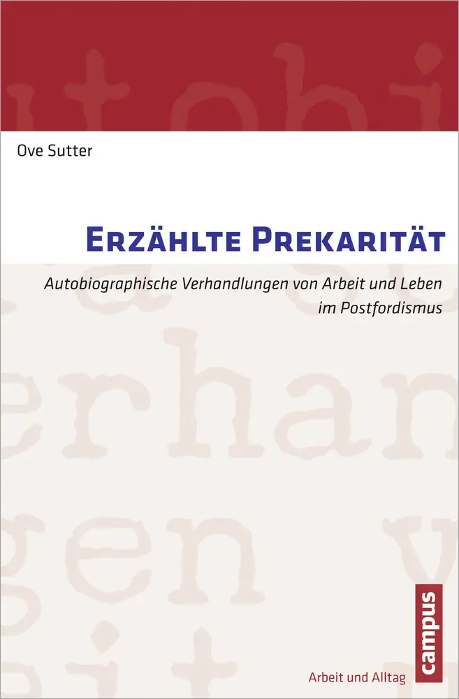 Cover: 9783593398990 | Erzählte Prekarität | Ove Sutter | Taschenbuch | 382 S. | Deutsch