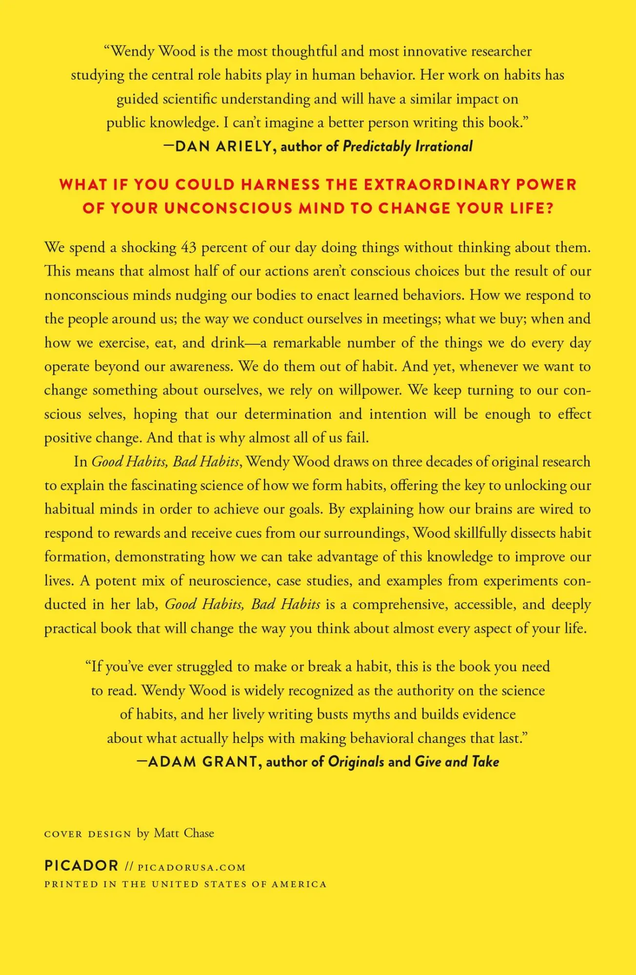 Rückseite: 9781250159090 | Good Habits, Bad Habits | Wendy Wood | Taschenbuch | Englisch | 2020