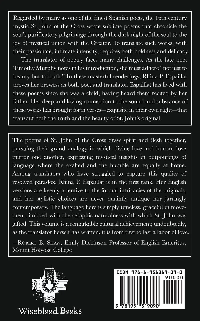 Rückseite: 9781951319090 | The Spring that Feeds the Torrent | Poems by Saint John of the Cross