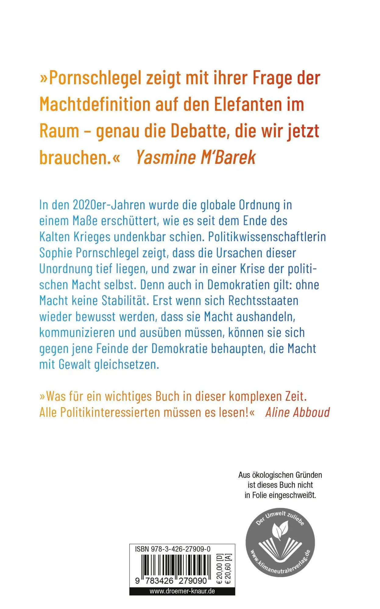Rückseite: 9783426279090 | Am Ende der gewohnten Ordnung | Sophie Pornschlegel | Buch | 272 S.