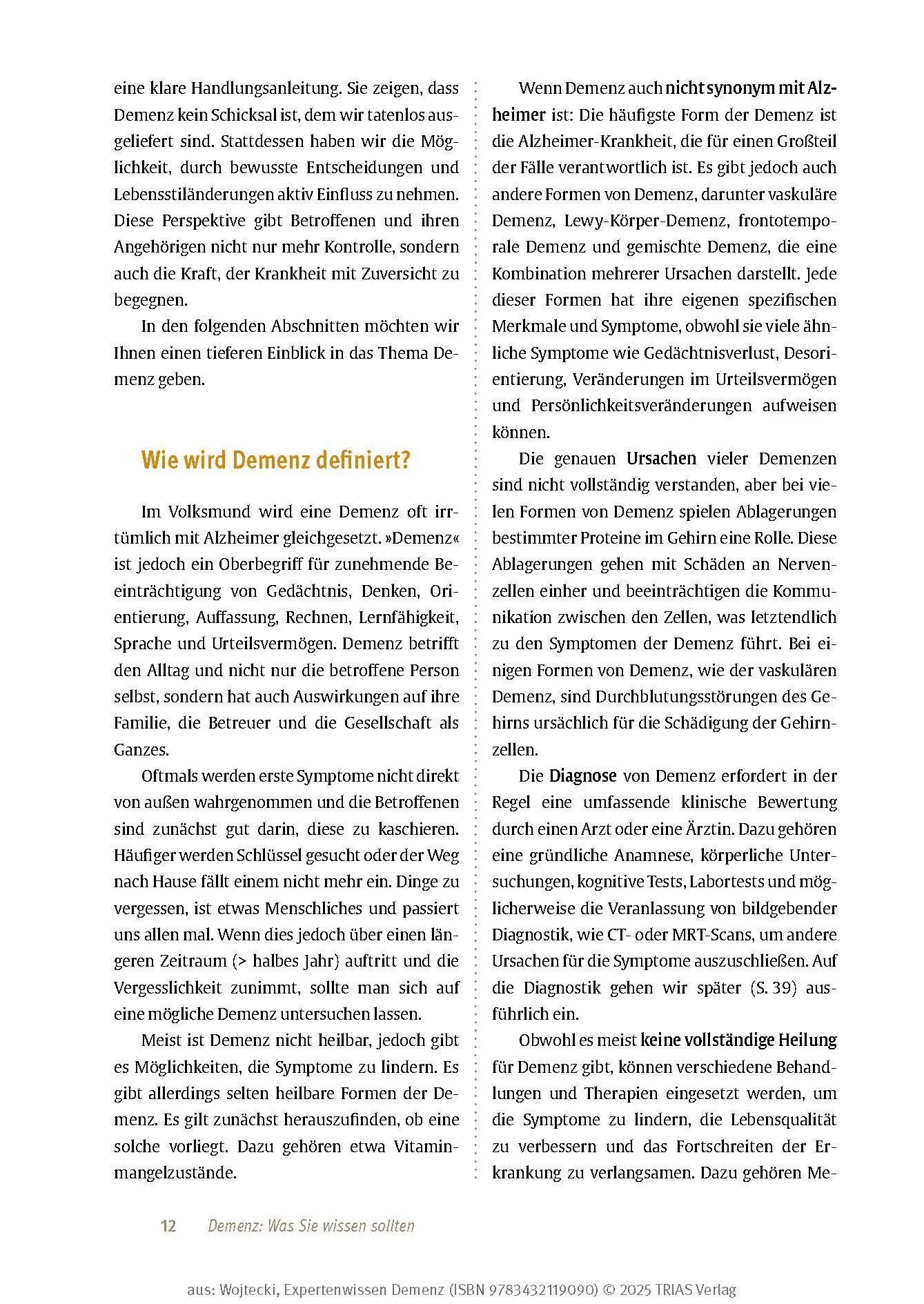 Bild: 9783432119090 | Expertenwissen: Demenz | Lars Wojtecki (u. a.) | Taschenbuch | 160 S.