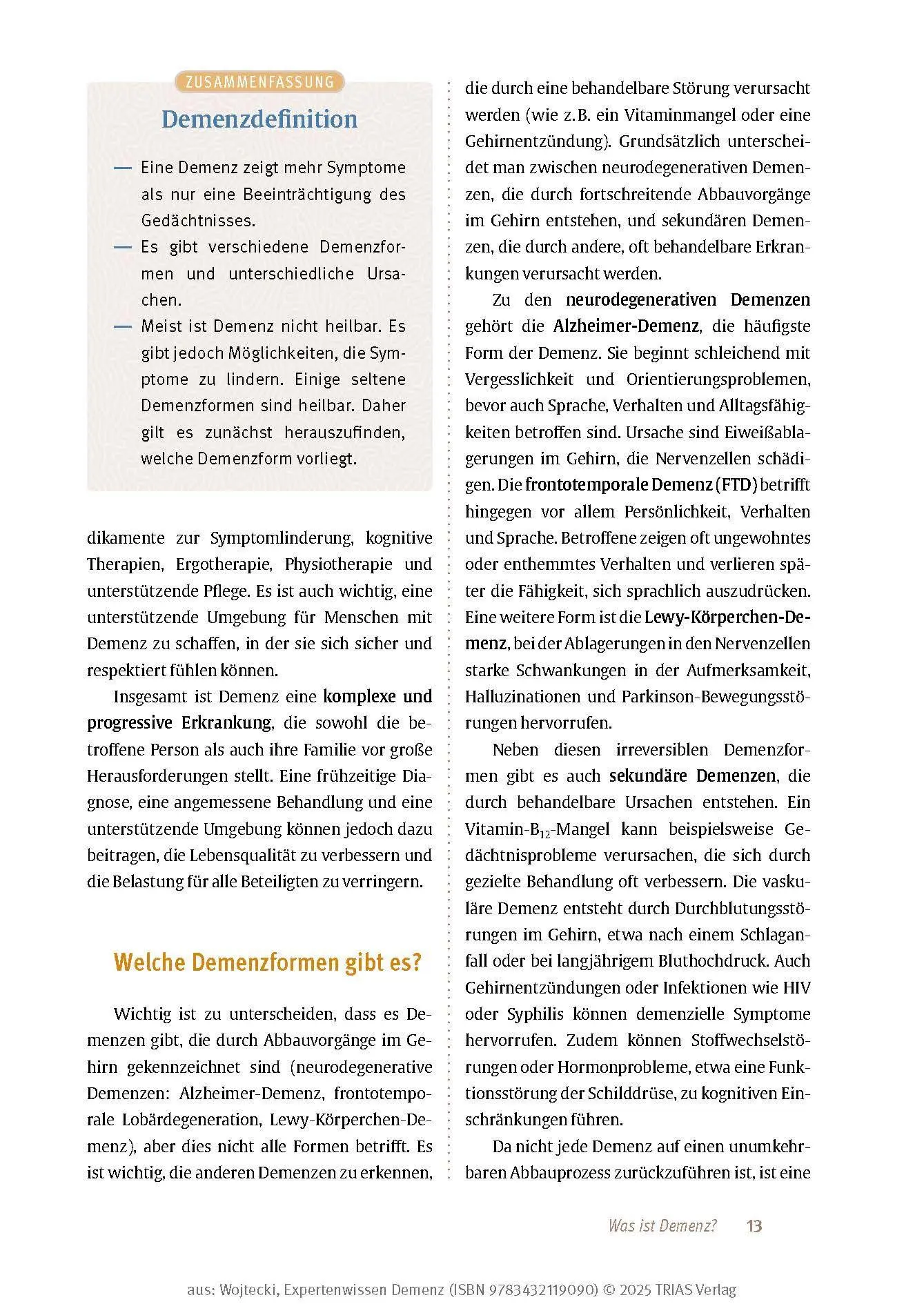 Bild: 9783432119090 | Expertenwissen: Demenz | Lars Wojtecki (u. a.) | Taschenbuch | 160 S.