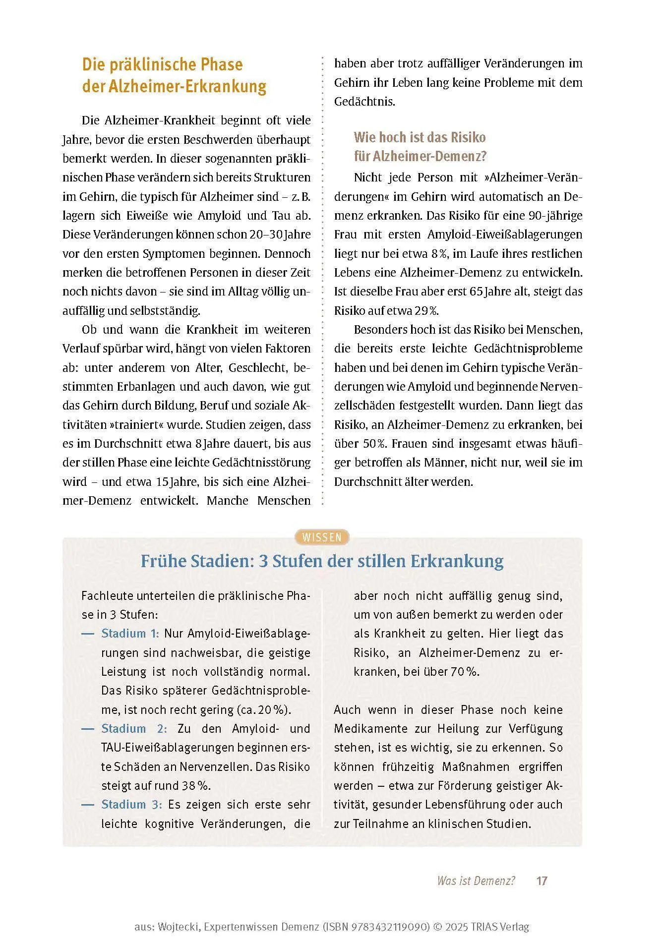 Bild: 9783432119090 | Expertenwissen: Demenz | Lars Wojtecki (u. a.) | Taschenbuch | 160 S.