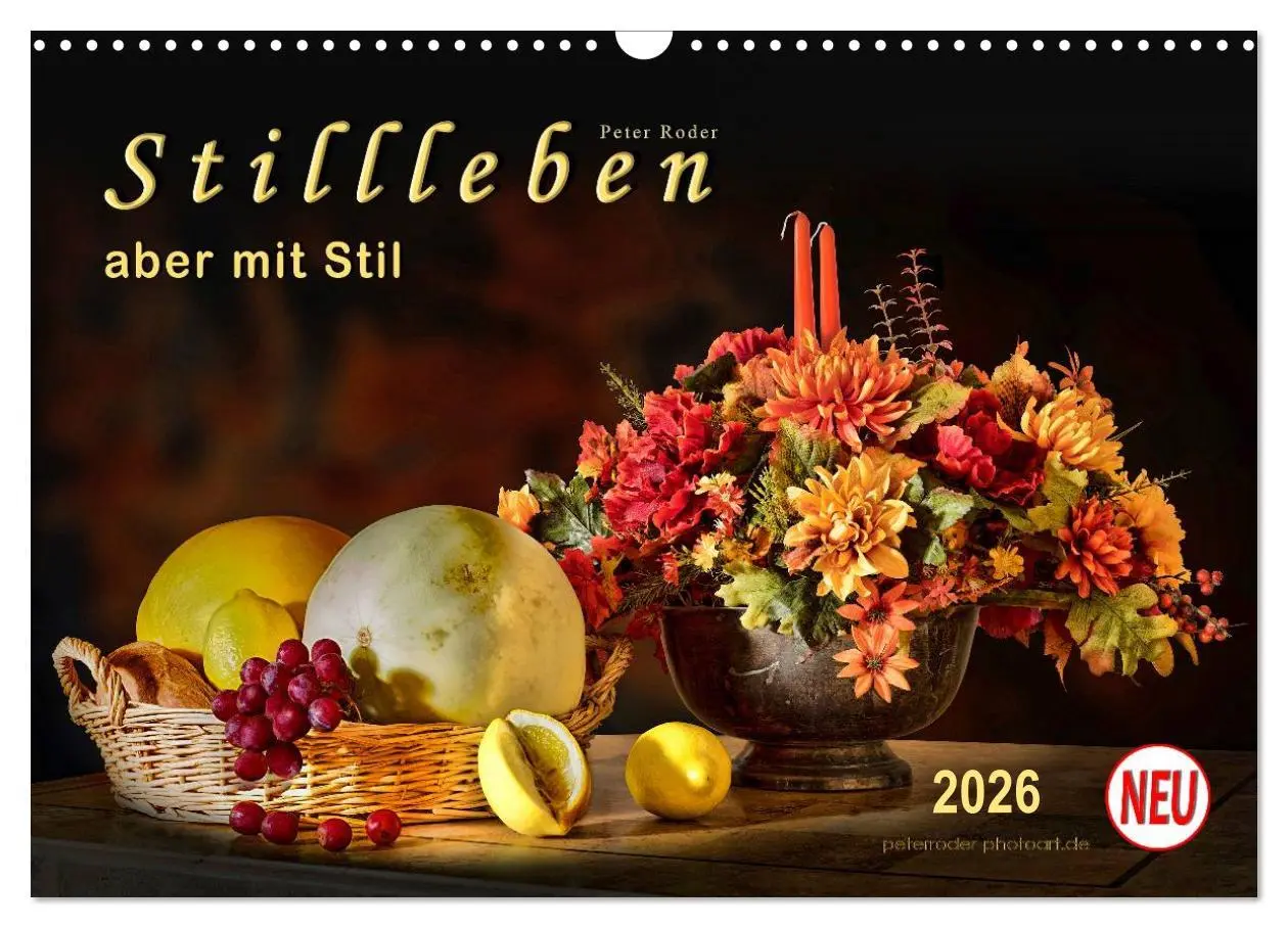 Cover: 9783457969090 | Stillleben - aber mit Stil (Wandkalender 2026 DIN A3 quer),...