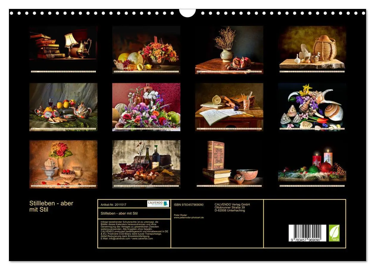 Bild: 9783457969090 | Stillleben - aber mit Stil (Wandkalender 2026 DIN A3 quer),...