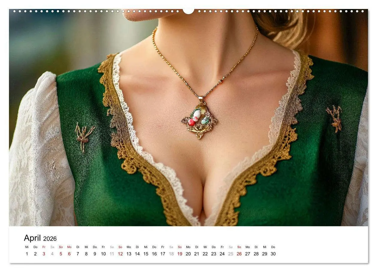Bild: 9783457339190 | Dirndl Dekollete Kalender - Traditionelle Tracht und bayerische...