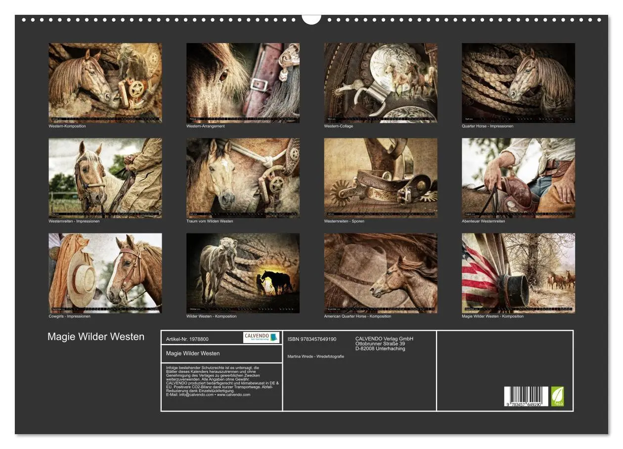 Bild: 9783457649190 | Magie Wilder Westen (Wandkalender 2026 DIN A2 quer), CALVENDO...