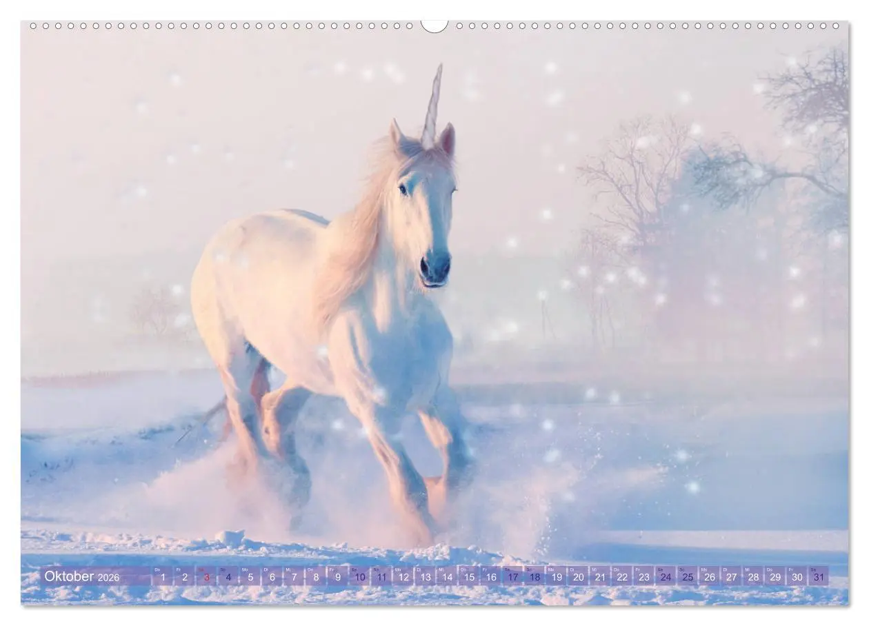 Bild: 9783457719190 | Einhorn Love - Fantasiewelt (hochwertiger Premium Wandkalender 2026...