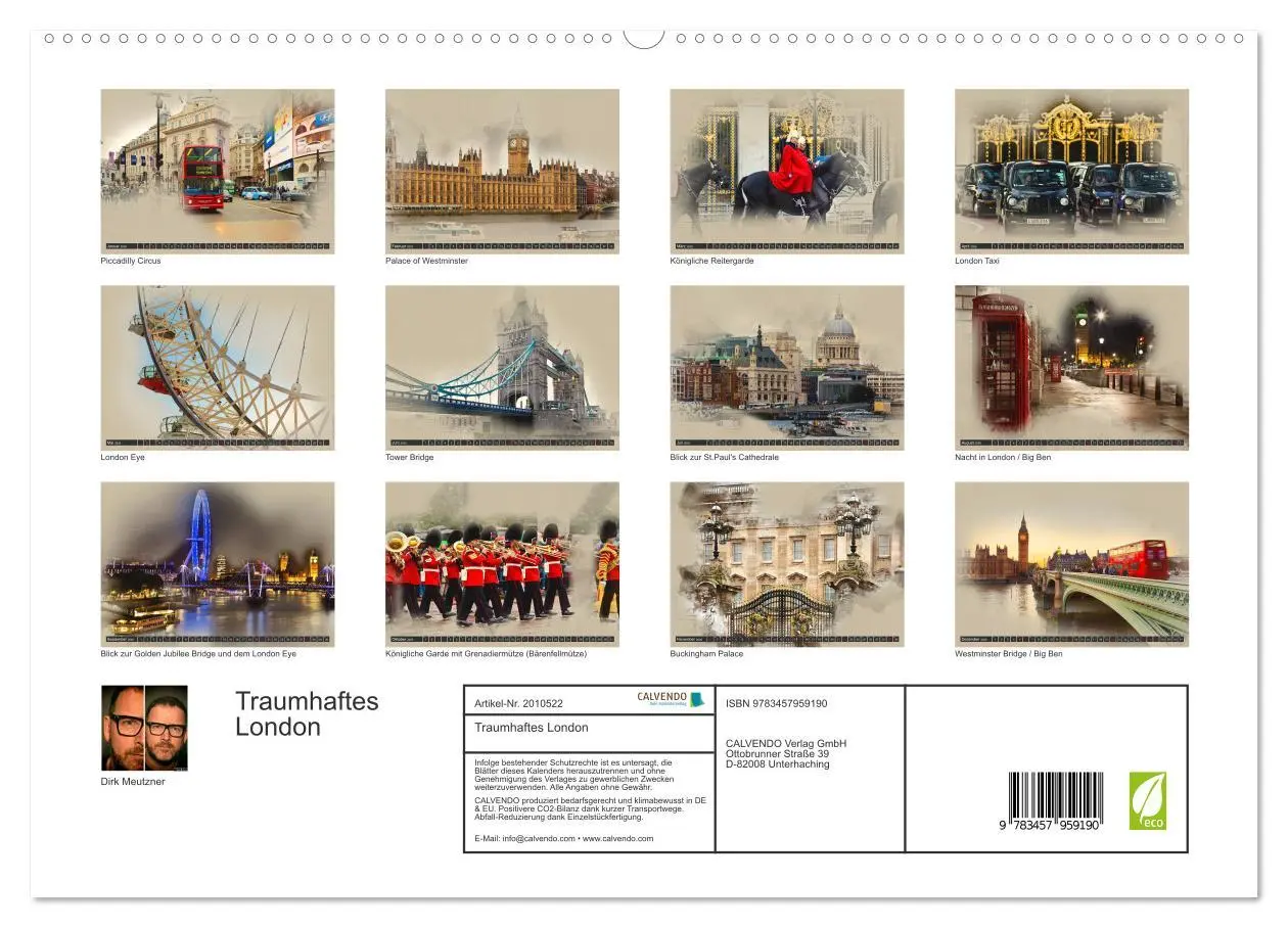 Bild: 9783457959190 | Traumhaftes London (hochwertiger Premium Wandkalender 2026 DIN A2...
