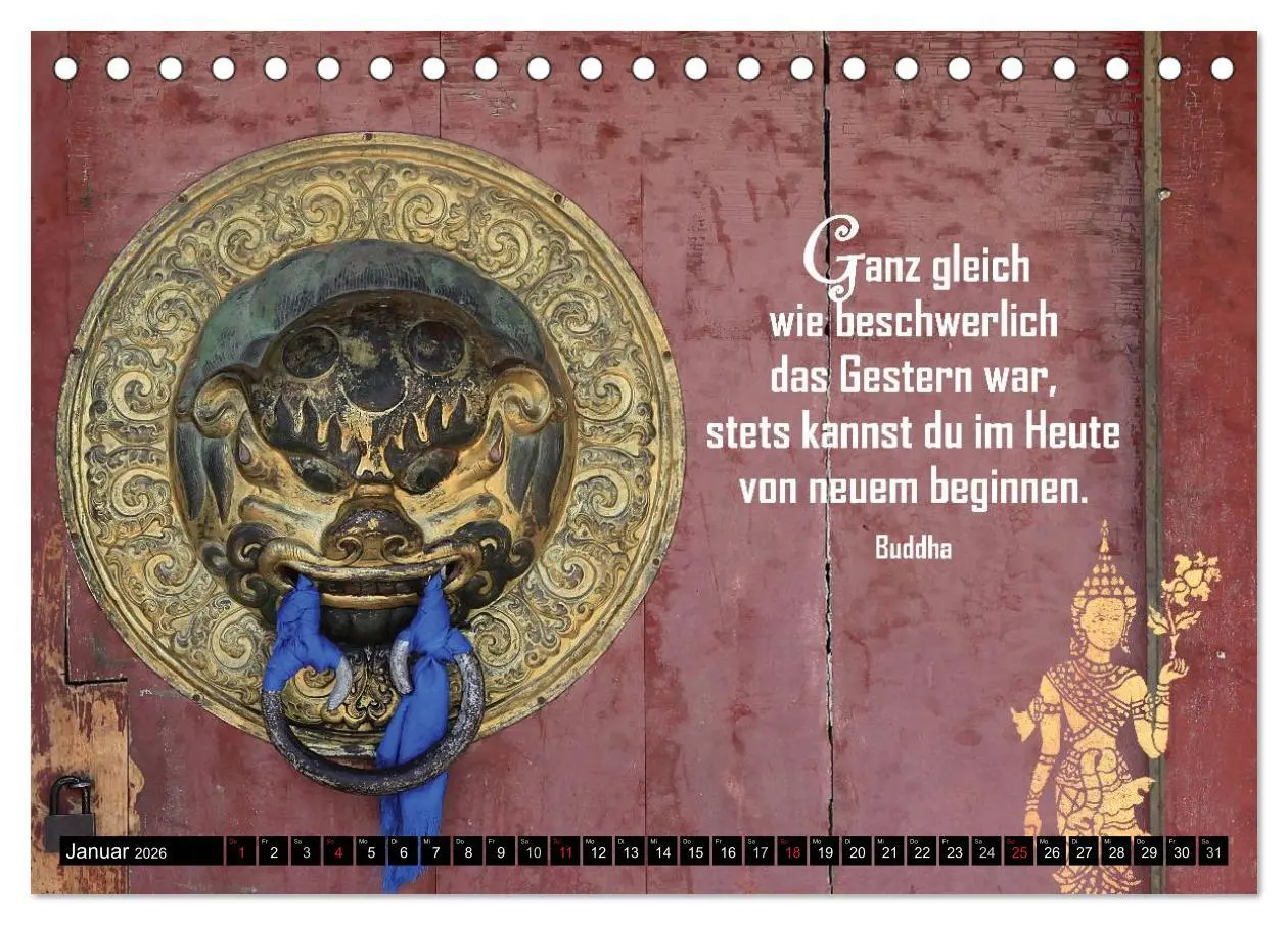 Bild: 9783516119190 | Spirituelles aus Asien - Weisheiten 2026 (Tischkalender 2026 DIN A5...