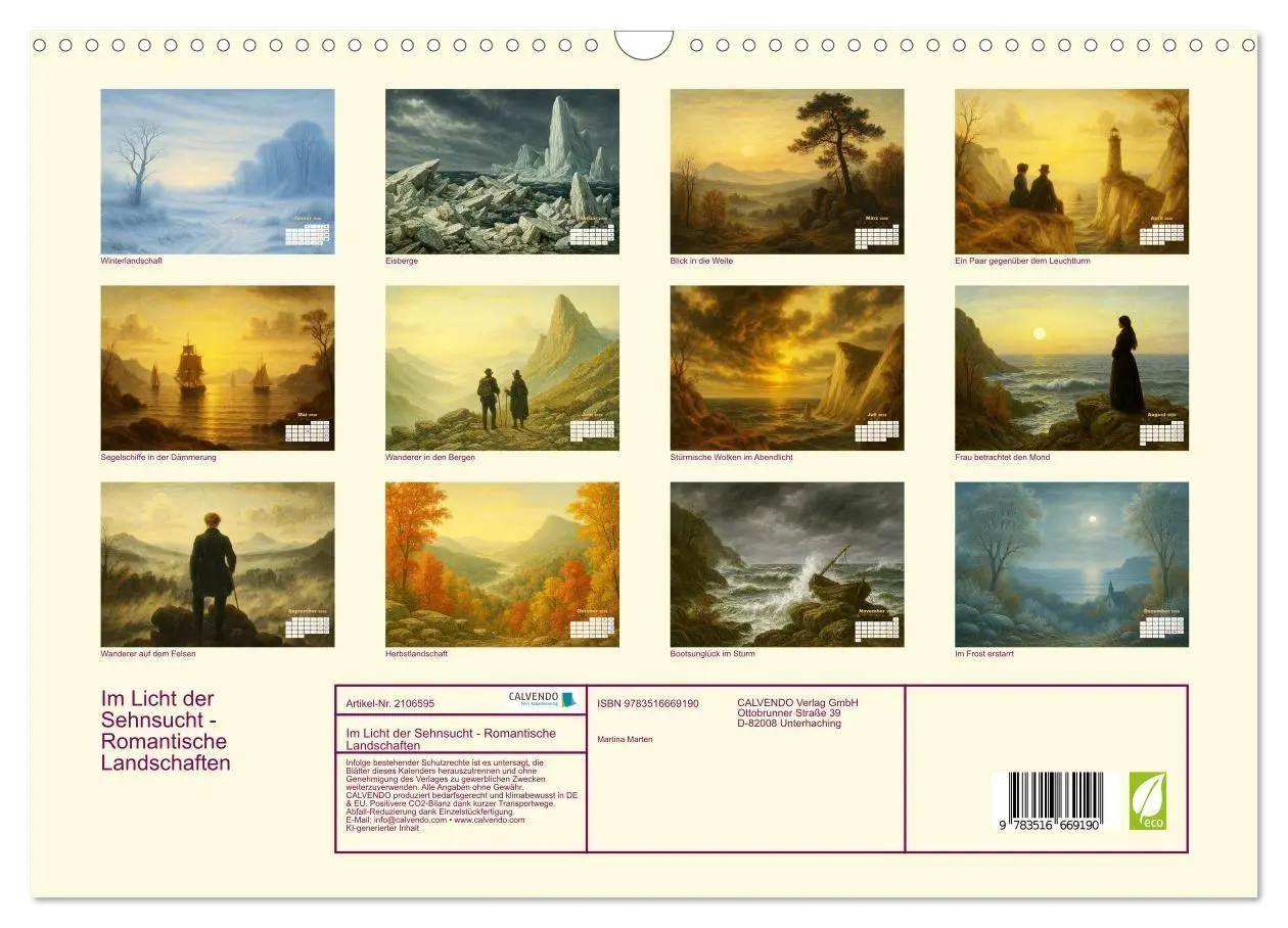 Bild: 9783516669190 | Im Licht der Sehnsucht - Romantische Landschaften (Wandkalender...