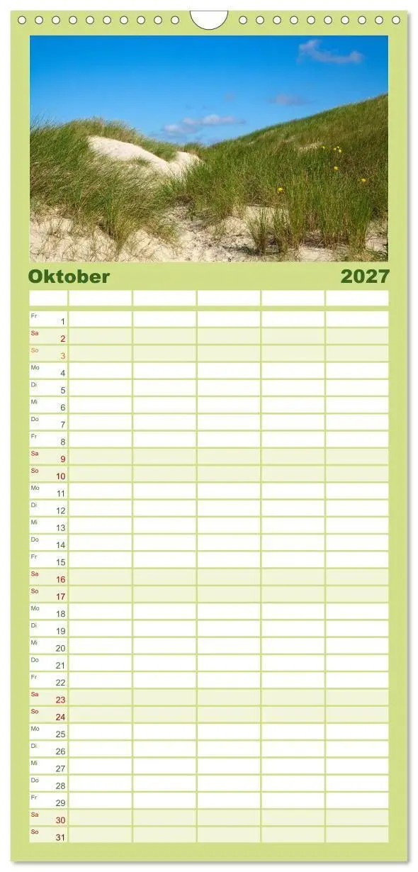 Bild: 9783594339190 | Familienplaner 2027 - Dänemarks Nordseeküste mit 5 Spalten...