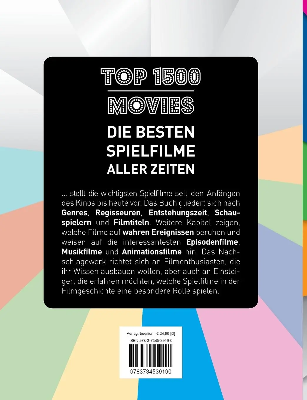 Rückseite: 9783734539190 | Top 1500 Movies | Die besten Spielfilme aller Zeiten | Rutschmann