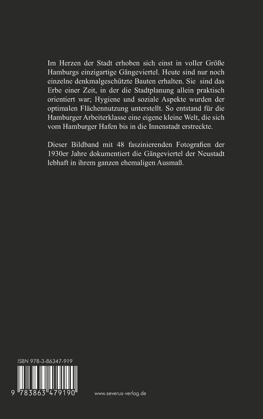 Rückseite: 9783863479190 | Hamburger Gängeviertel. Historische Ansichten | Hamburg | Buch | 56 S.