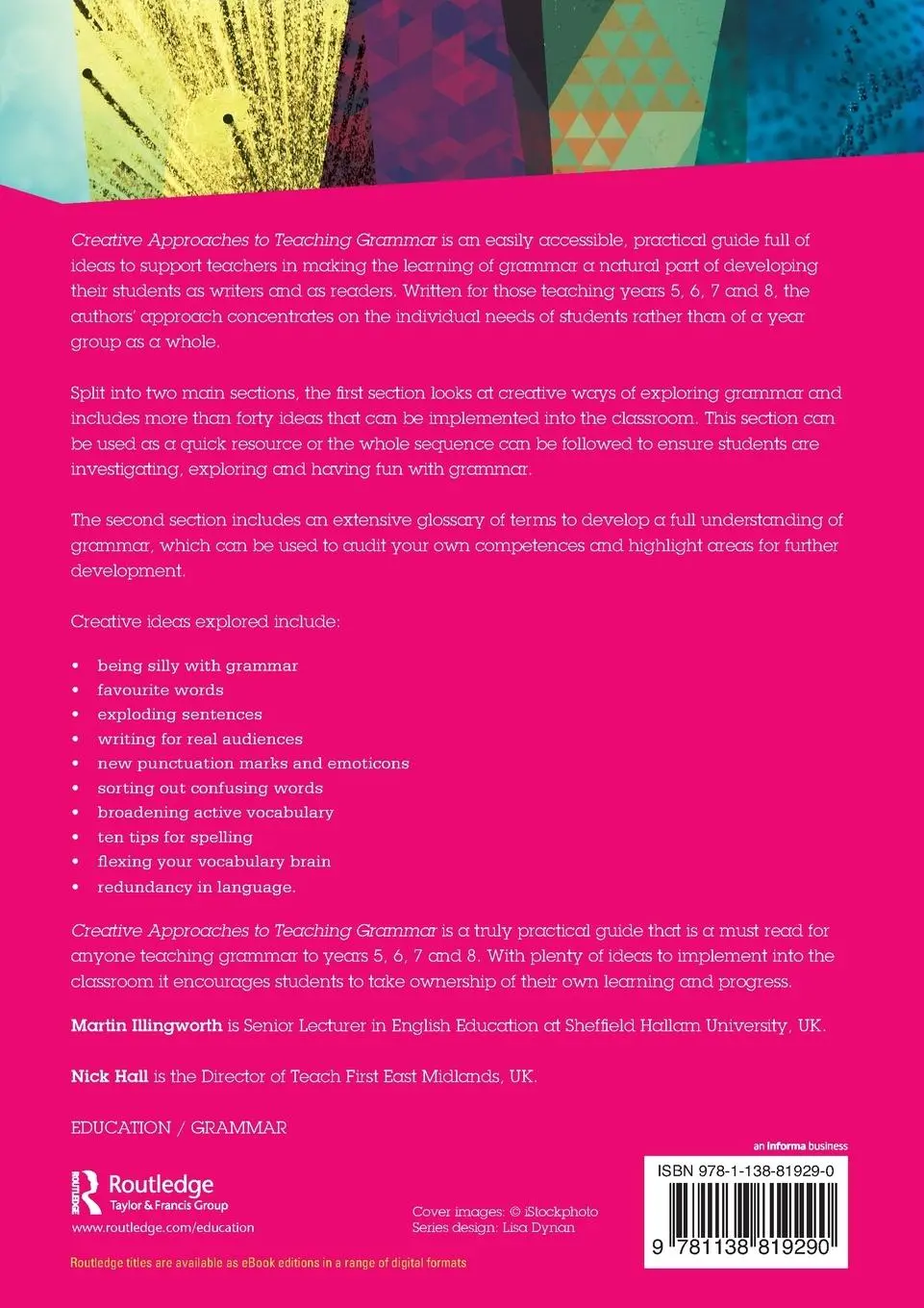 Rückseite: 9781138819290 | Creative Approaches to Teaching Grammar | Martin Illingworth (u. a.)