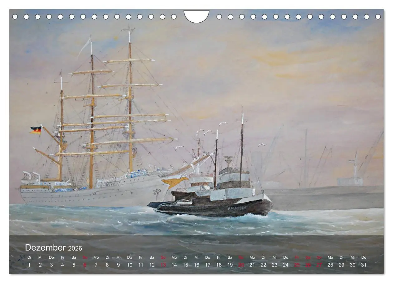 Bild: 9783457879290 | Segel am Horizont - Marinemaler Alfred Jahnke (Wandkalender 2026...