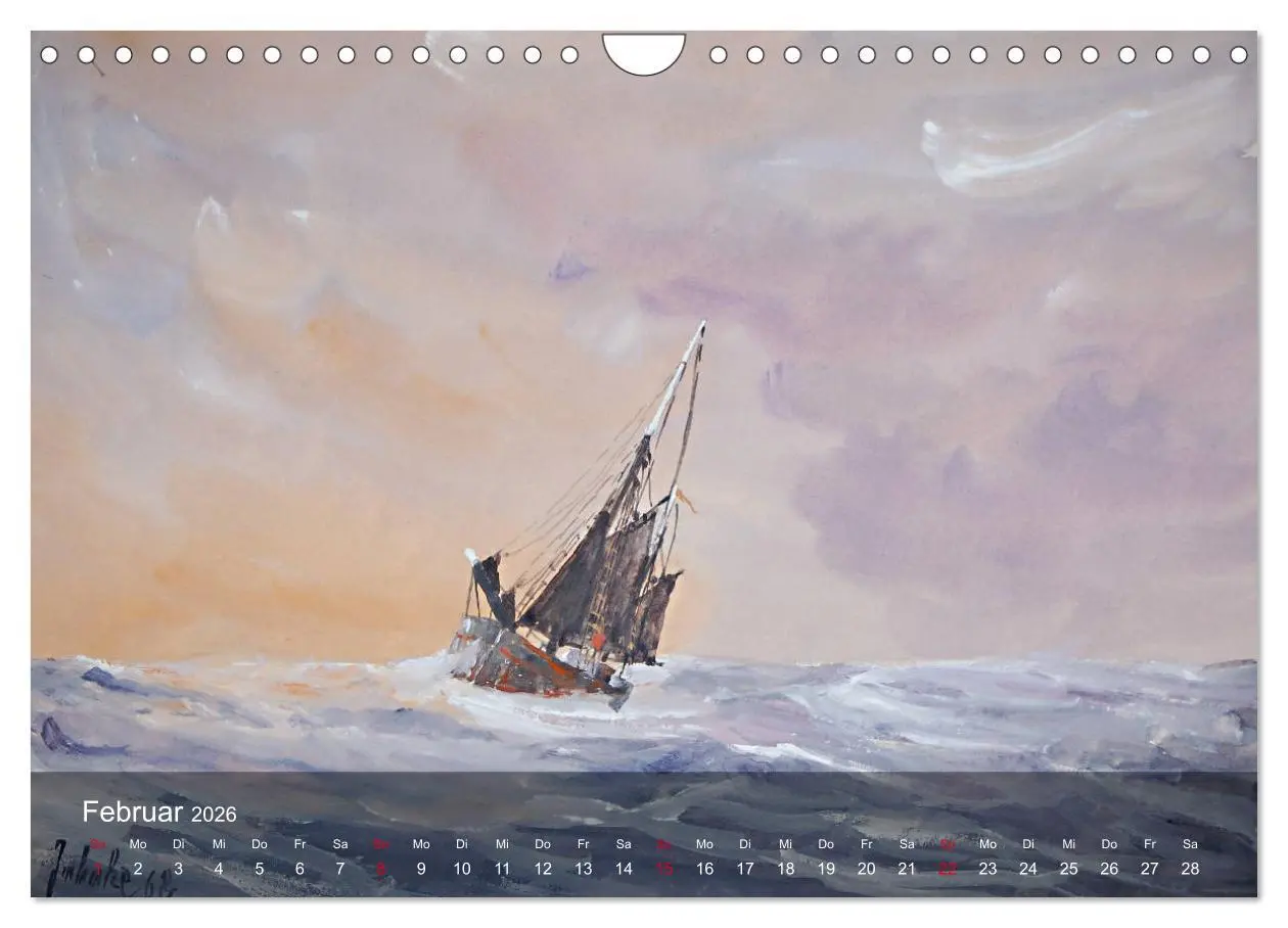 Bild: 9783457879290 | Segel am Horizont - Marinemaler Alfred Jahnke (Wandkalender 2026...