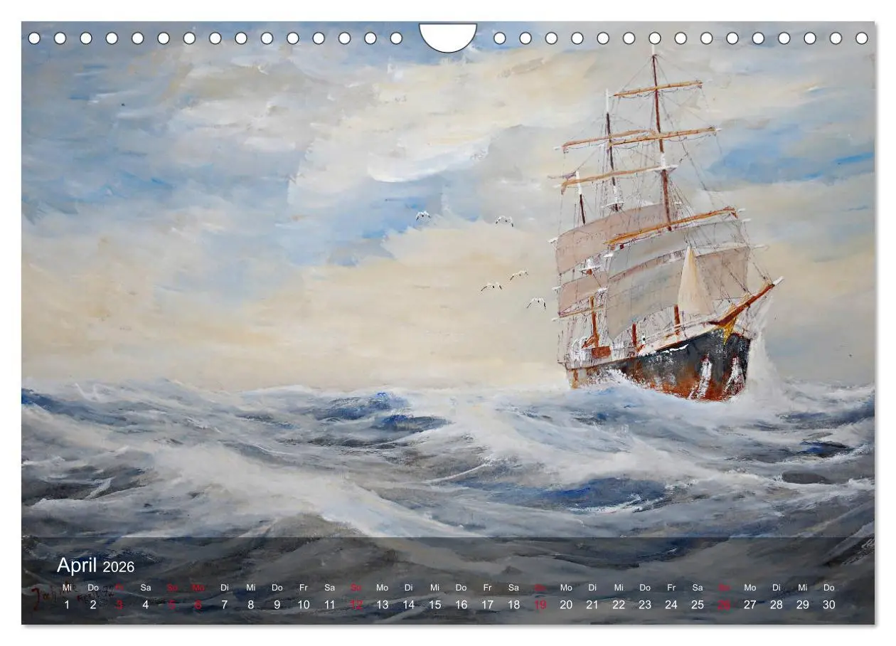 Bild: 9783457879290 | Segel am Horizont - Marinemaler Alfred Jahnke (Wandkalender 2026...