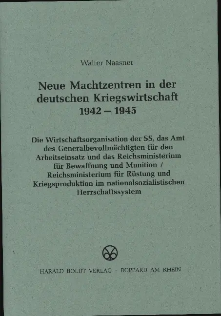 Cover: 9783486419290 | Neue Machtzentren in der deutschen Kriegswirtschaft 1942-1945 | Buch
