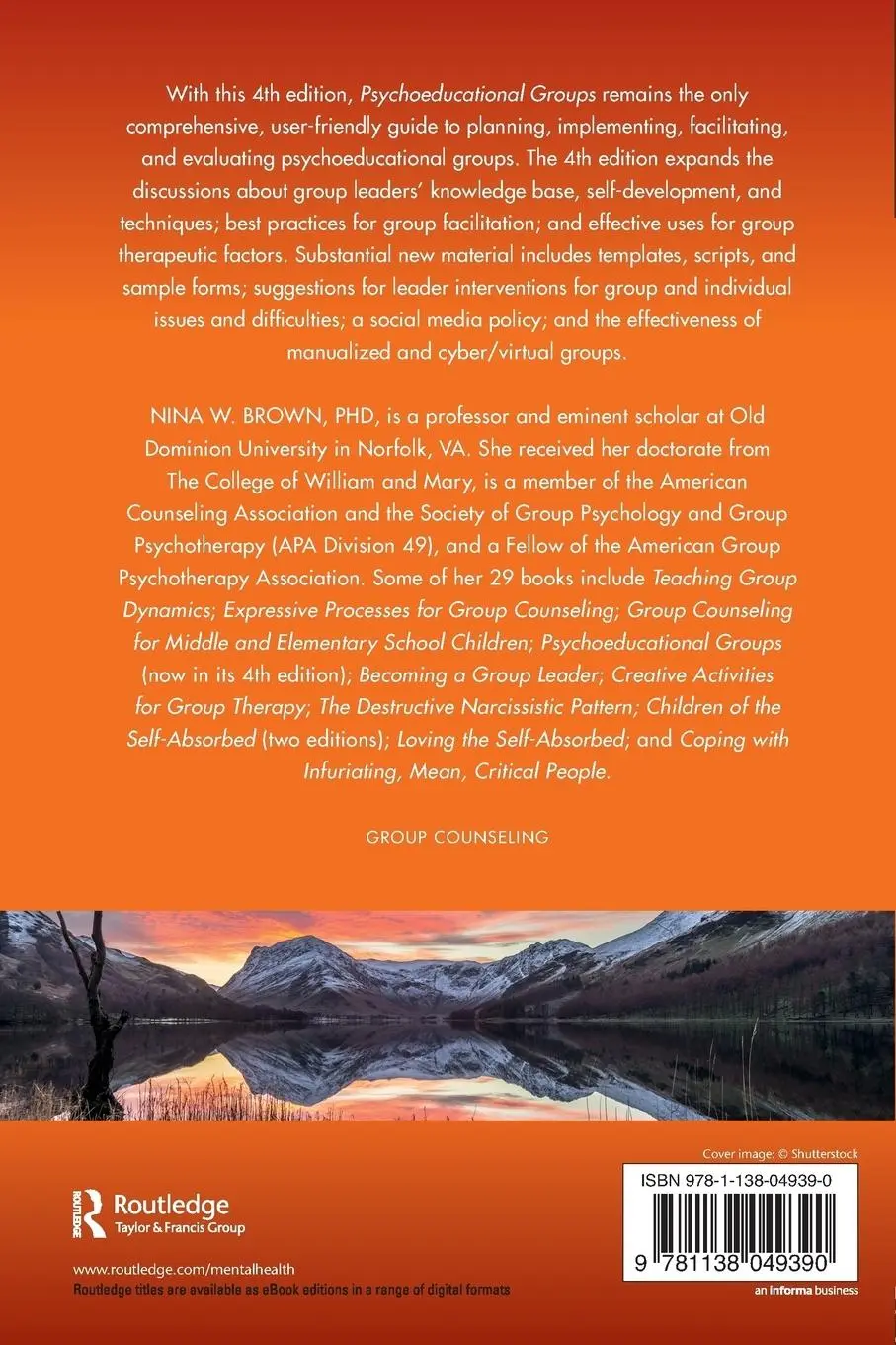 Rückseite: 9781138049390 | Psychoeducational Groups | Process and Practice | Nina W. Brown | Buch