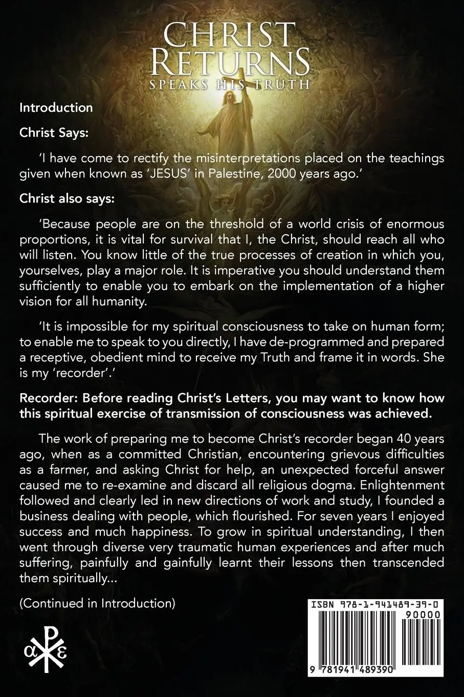 Rückseite: 9781941489390 | Christ Returns, Speaks His Truth | The Christ Letters | Taschenbuch