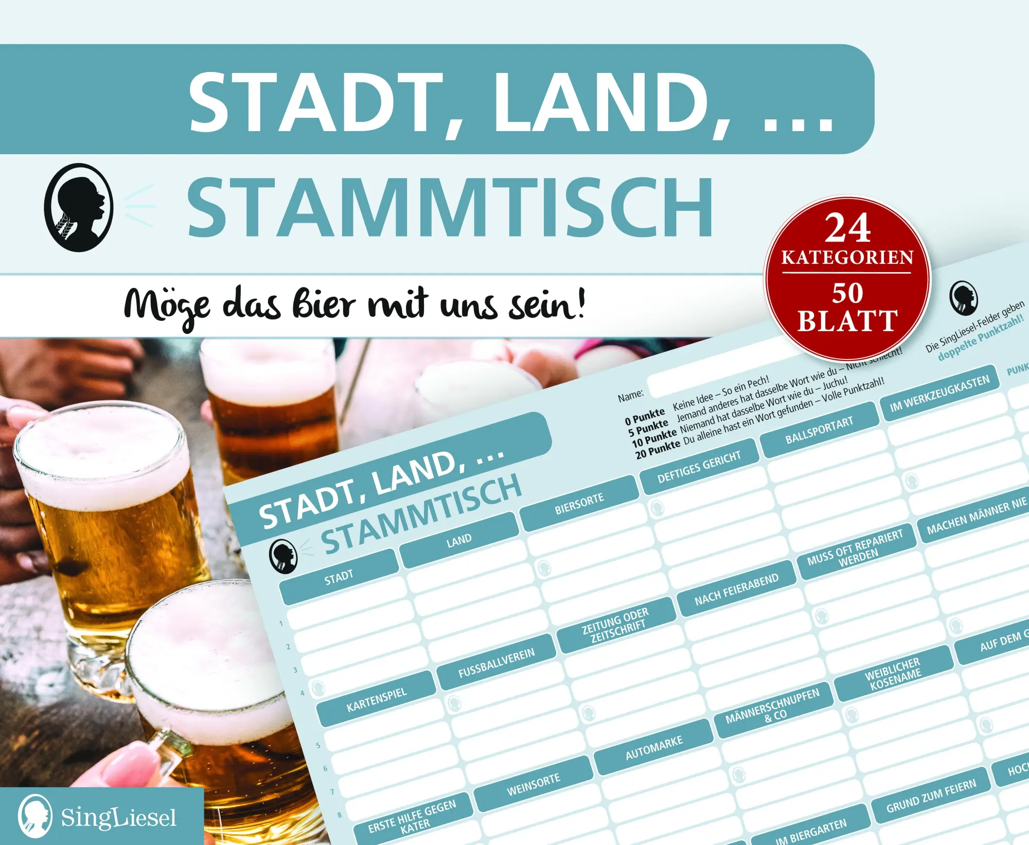 Cover: 4280000809490 | Stadt, Land, Stammtisch | Singliesel | Spiel | 100 S. | Deutsch | 2025