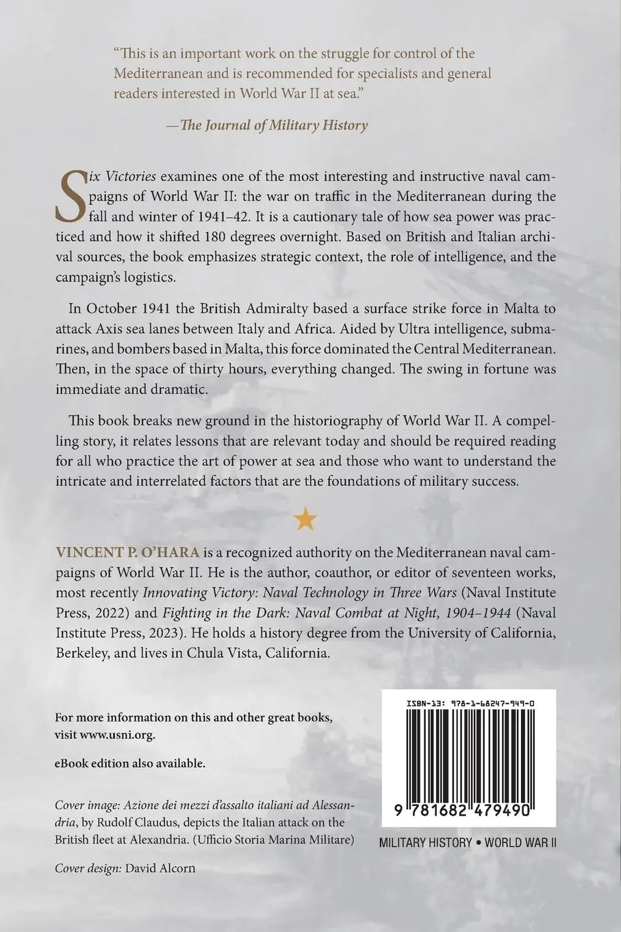 Rückseite: 9781682479490 | Six Victories | Vincent O'Hara | Taschenbuch | Englisch | 2024