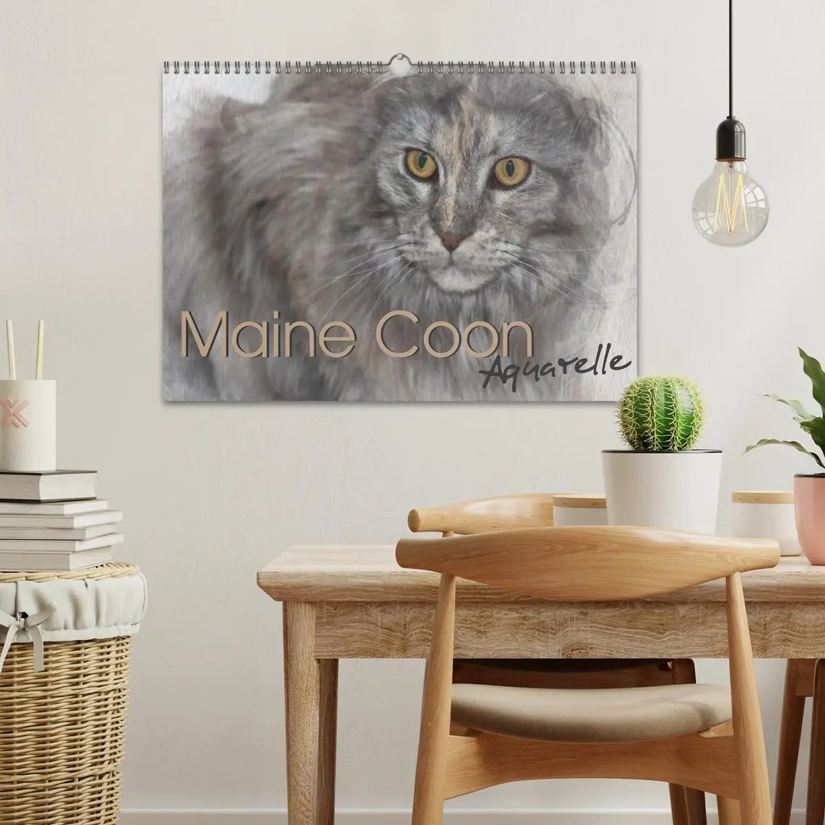 Bild: 9783457619490 | Maine Coon Aquarelle (Wandkalender 2026 DIN A3 quer), CALVENDO...