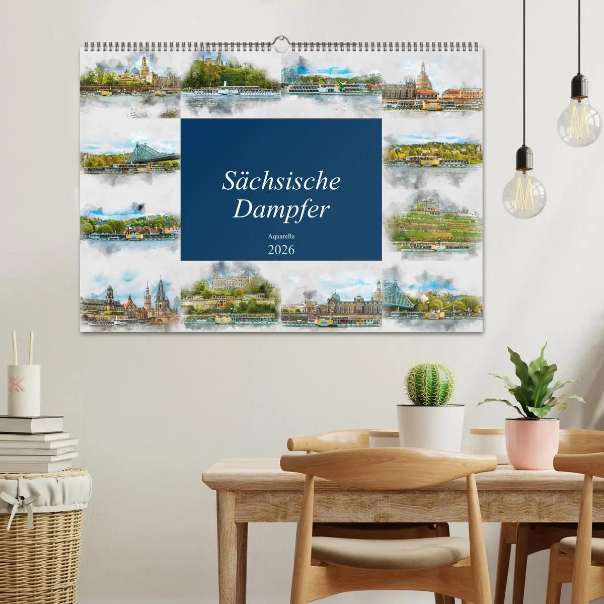 Bild: 9783457859490 | Sächsische Dampfer Aquarelle (Wandkalender 2026 DIN A2 quer),...