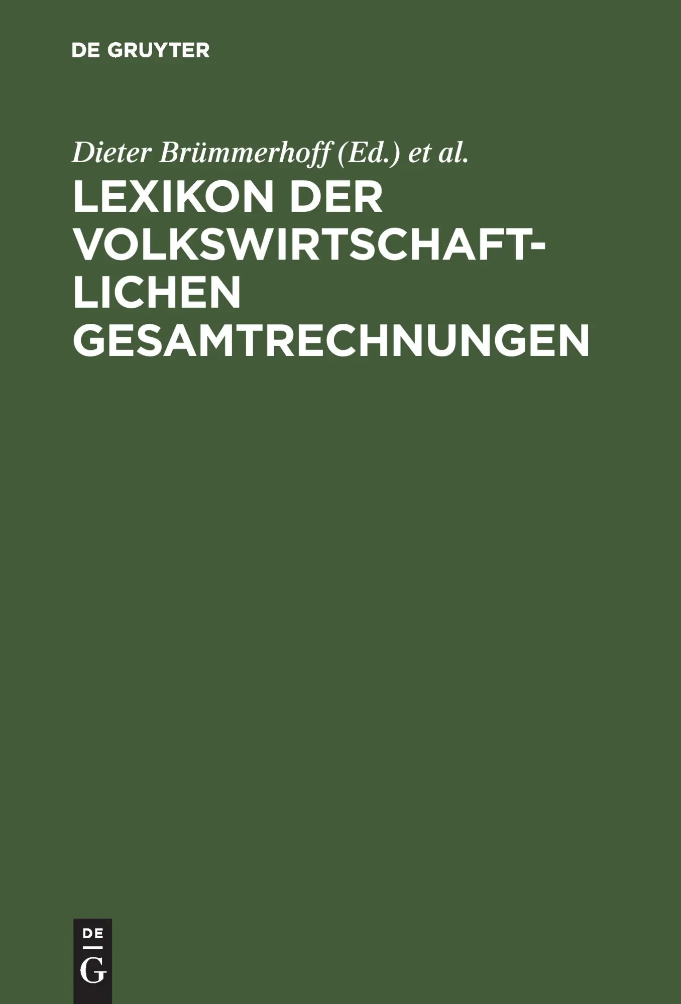 Cover: 9783486259490 | Lexikon der Volkswirtschaftlichen Gesamtrechnungen | Lützel (u. a.)