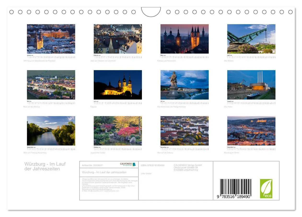 Bild: 9783516189490 | Würzburg - Im Lauf der Jahreszeiten (Wandkalender 2026 DIN A4...
