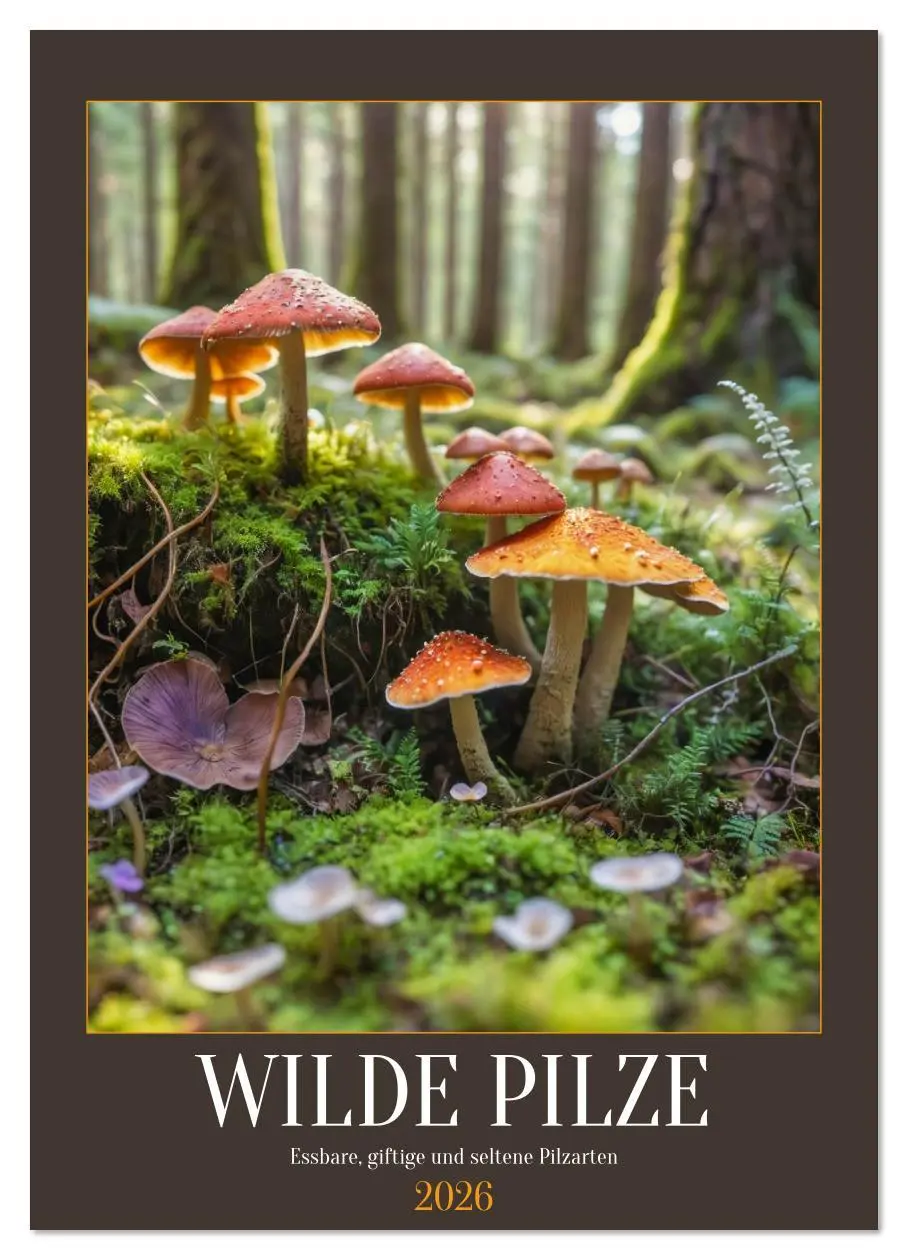 Cover: 9783516639490 | WILDE PILZE - Essbare, giftige und seltene Pilzarten (Wandkalender...
